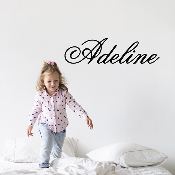 Voorbeeld van de muur stickers: Adeline Script